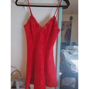 Victoria's secret v-neck red slip dress